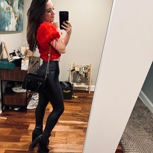 Black Faux Leather Leggings